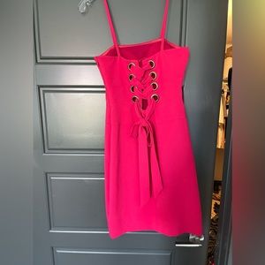 Hot pink corset dress